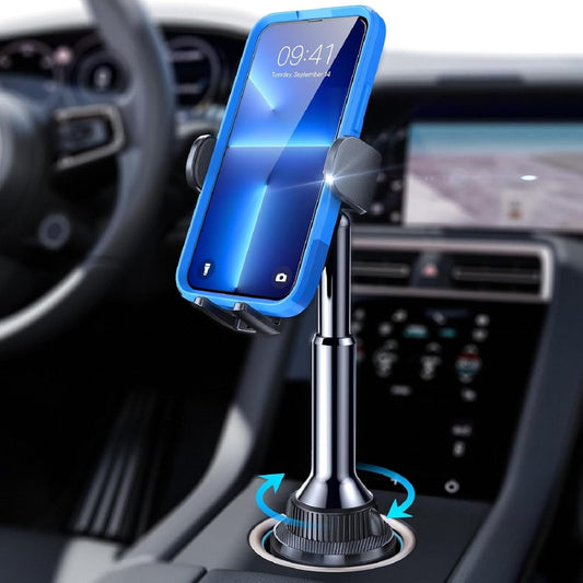 LISEN Vehicle Cup Holder Phone Mount - Secure and Stable Holder for iPhone 15/14/13 Pro Max and Samsung Devices (4-7 inches)