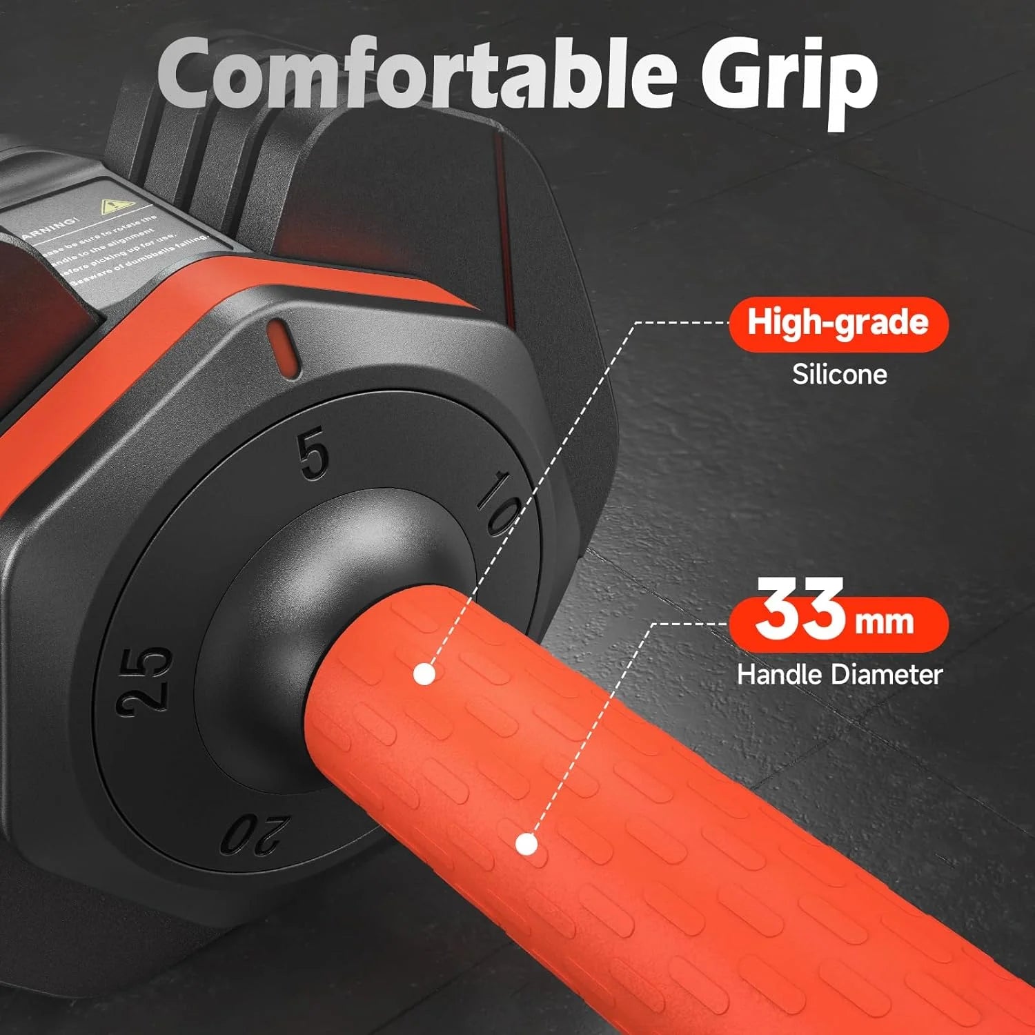 Adjustable Dumbbell Set - 25LB Pair with 5 Weight Options (5/10/15/20/25LB) and Anti-Slip Handle for Home Gym Fitness
