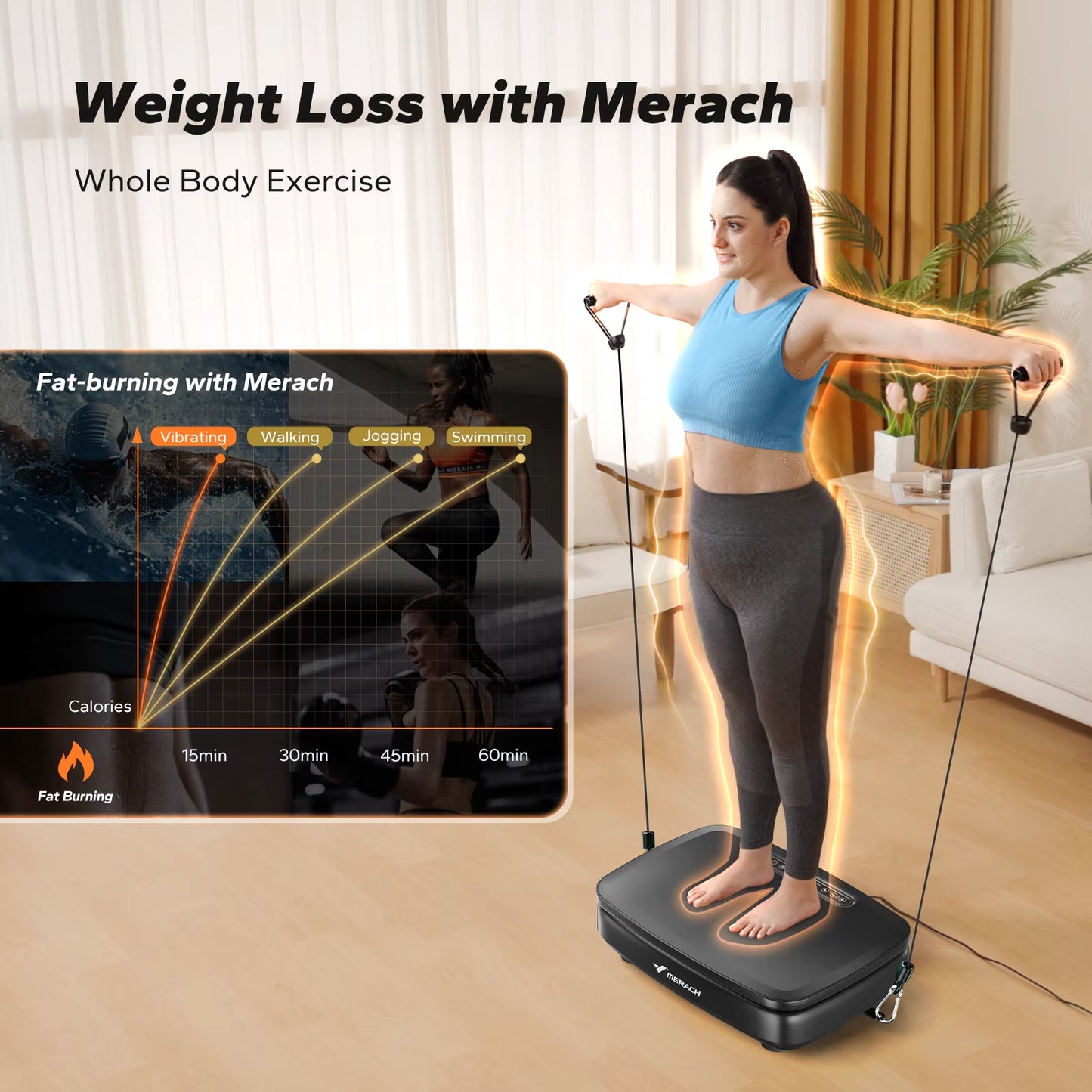 Vibration Plate Exercise Machine for Lymphatic Drainage, Pain Relief, Improved Sleep, Fat Burning, and Weight Loss