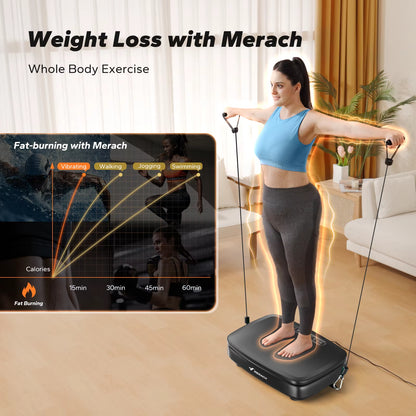 Vibration Plate Exercise Machine for Lymphatic Drainage, Pain Relief, Improved Sleep, Fat Burning, and Weight Loss