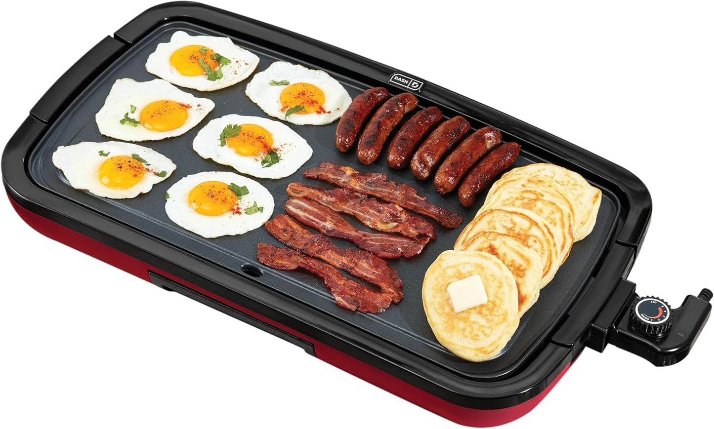 DASH Deluxe Everyday Electric Griddle with Removable Nonstick Cooking Plate, Dishwasher Safe, Includes Drip Tray and Recipe Book, 20” x 10.5”, 1500-Watt - Aqua