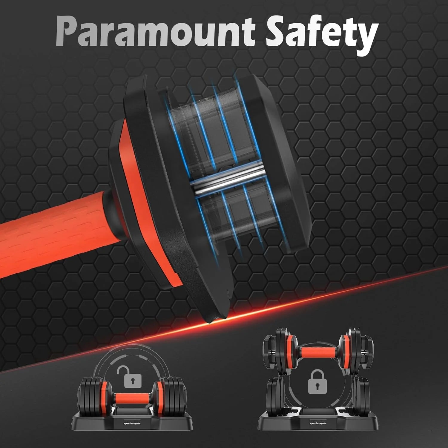 Adjustable Dumbbell Set - 25LB Pair with 5 Weight Options (5/10/15/20/25LB) and Anti-Slip Handle for Home Gym Fitness