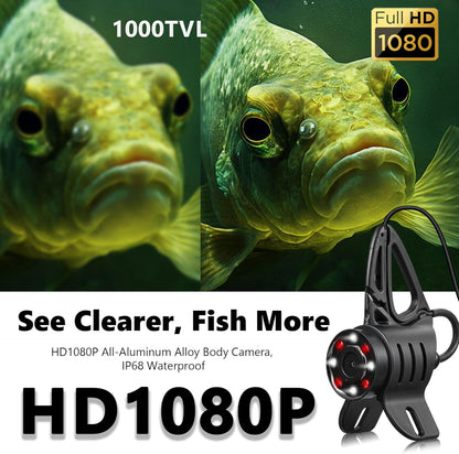 Fishpro® 2026 Enhanced 4.5'' True HD 1080P Underwater Fishing Camera - Ice Fishing Solution with 5,000mAh Battery, USB-C, IR+LED, and Fish Finder for Ice, Lake, and Kayak, 20M/66Ft