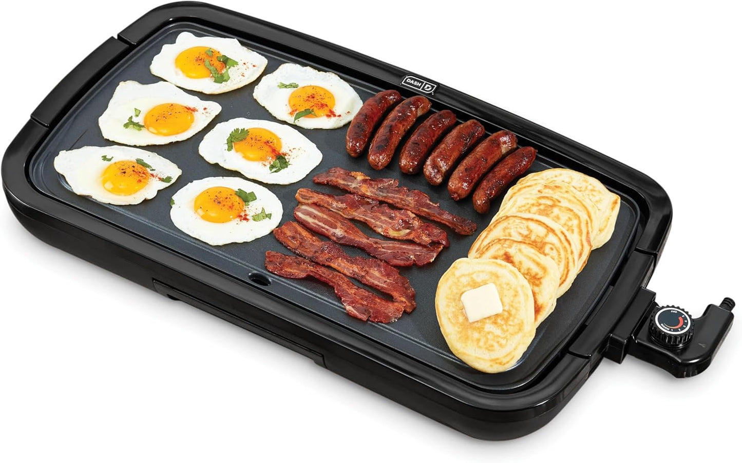 DASH Deluxe Everyday Electric Griddle with Removable Nonstick Cooking Plate, Dishwasher Safe, Includes Drip Tray and Recipe Book, 20” x 10.5”, 1500-Watt - Aqua